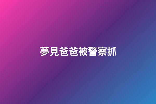 夢見爸爸被警察抓