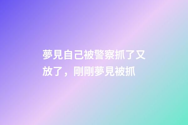 夢見自己被警察抓了又放了，剛剛夢見被抓-第1張-觀點-玄機派