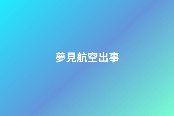 夢見航空出事