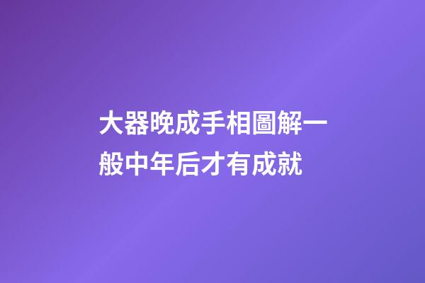 大器晚成手相圖解一般中年后才有成就
