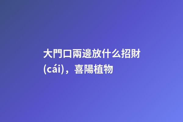 大門口兩邊放什么招財(cái)，喜陽植物