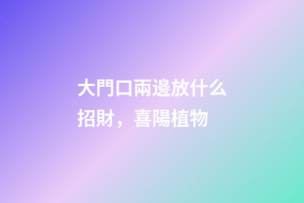 大門口兩邊放什么招財，喜陽植物