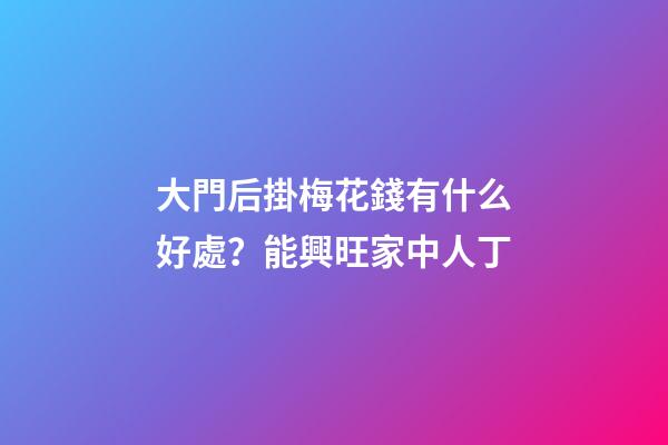 大門后掛梅花錢有什么好處？能興旺家中人丁