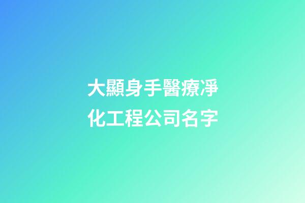 大顯身手醫療凈化工程公司名字-第1張-公司起名-玄機派