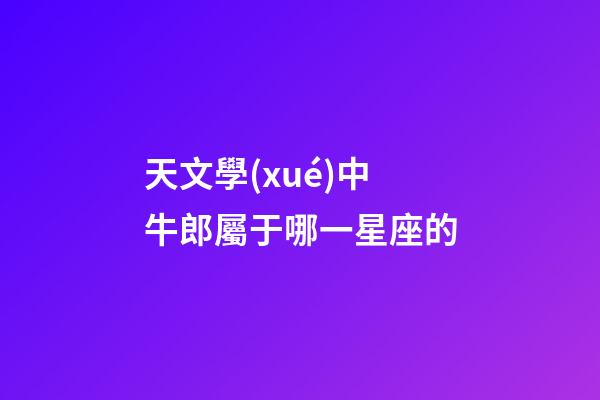 天文學(xué)中牛郎屬于哪一星座的-第1張-星座運(yùn)勢(shì)-玄機(jī)派