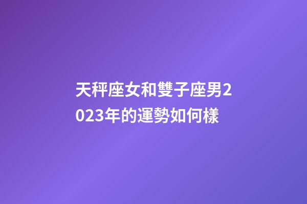 天秤座女和雙子座男2023年的運勢如何樣-第1張-星座運勢-玄機派
