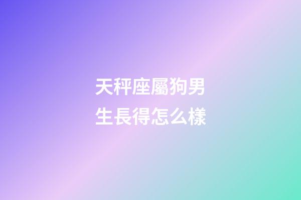 天秤座屬狗男生長得怎么樣-第1張-星座運勢-玄機派