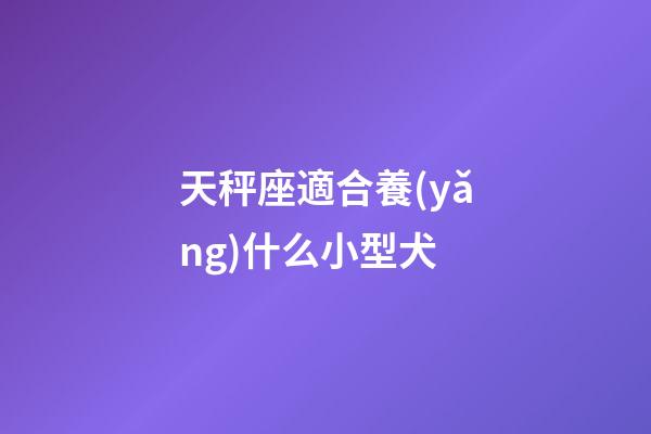 天秤座適合養(yǎng)什么小型犬-第1張-星座運(yùn)勢(shì)-玄機(jī)派