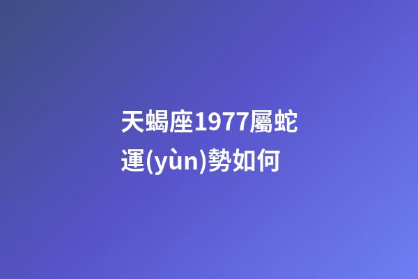 天蝎座1977屬蛇運(yùn)勢如何-第1張-星座運(yùn)勢-玄機(jī)派