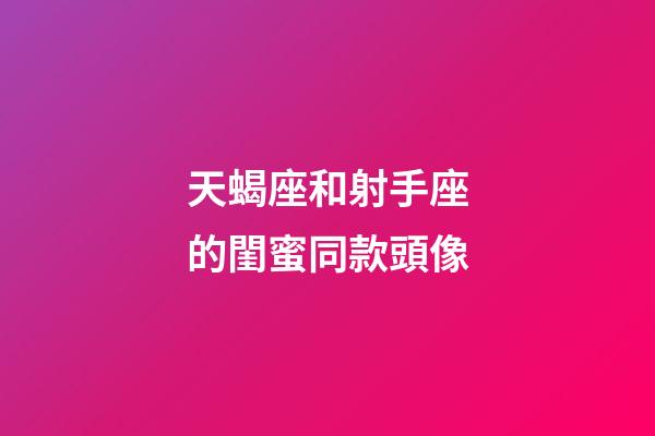 天蝎座和射手座的閨蜜同款頭像-第1張-星座運勢-玄機派
