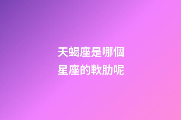 天蝎座是哪個星座的軟肋呢-第1張-星座運勢-玄機派