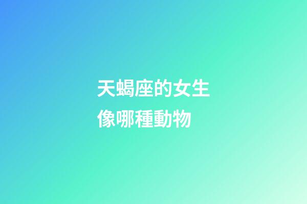 天蝎座的女生像哪種動物-第1張-星座運勢-玄機派