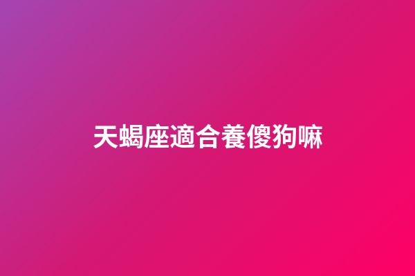 天蝎座適合養傻狗嘛-第1張-星座運勢-玄機派