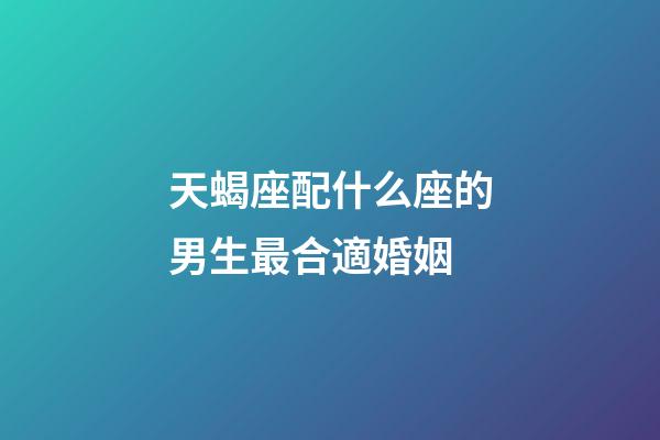 天蝎座配什么座的男生最合適婚姻-第1張-星座運勢-玄機派