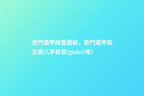 奇門遁甲排盤圖解，奇門遁甲和生辰八字有關(guān)嗎？
