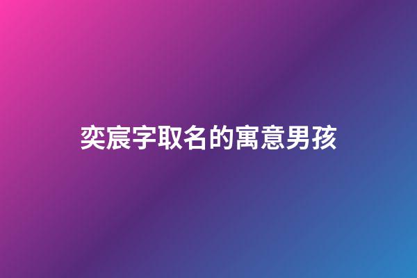 奕宸字取名的寓意男孩(奕字不能隨便取名)-第1張-男孩起名-玄機(jī)派
