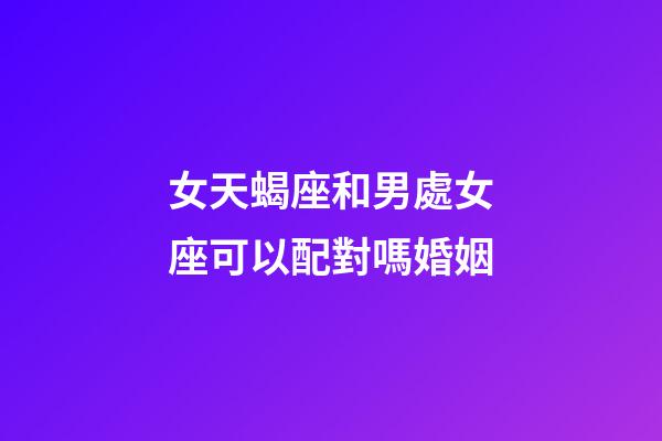 女天蝎座和男處女座可以配對嗎婚姻-第1張-星座運勢-玄機派