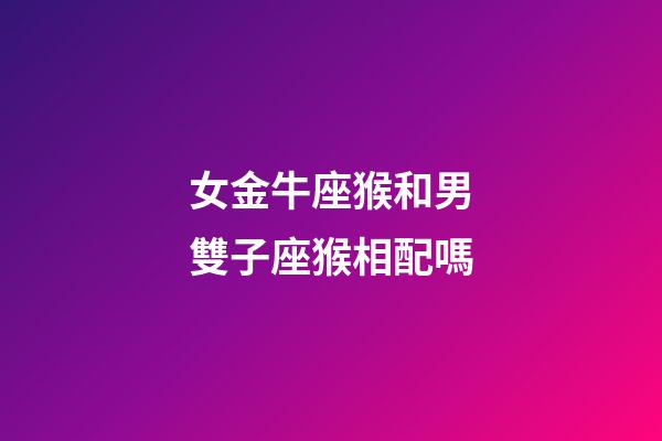 女金牛座猴和男雙子座猴相配嗎-第1張-星座運勢-玄機派
