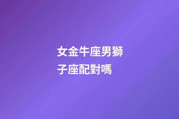 女金牛座男獅子座配對嗎-第1張-星座運勢-玄機派