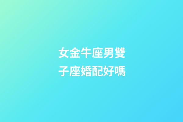 女金牛座男雙子座婚配好嗎-第1張-星座運(yùn)勢(shì)-玄機(jī)派