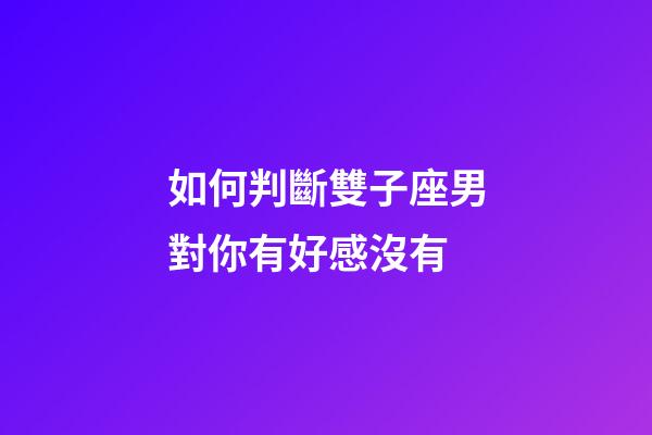 如何判斷雙子座男對你有好感沒有-第1張-星座運勢-玄機派