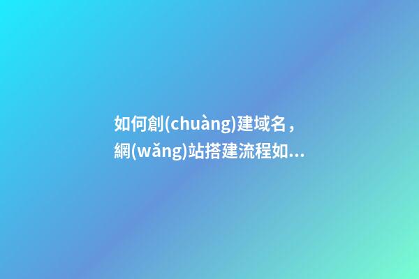 如何創(chuàng)建域名，網(wǎng)站搭建流程如何搭建一個(gè)網(wǎng)站