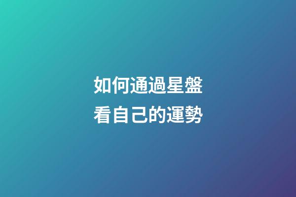如何通過星盤看自己的運勢-第1張-星座運勢-玄機派