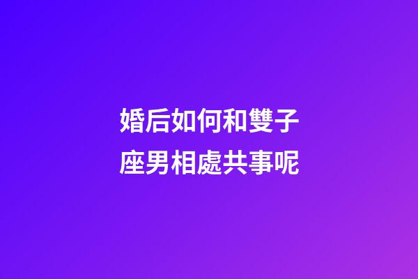 婚后如何和雙子座男相處共事呢-第1張-星座運(yùn)勢-玄機(jī)派