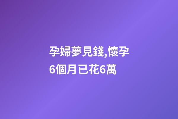 孕婦夢見錢,懷孕6個月已花6萬-第1張-觀點-玄機派