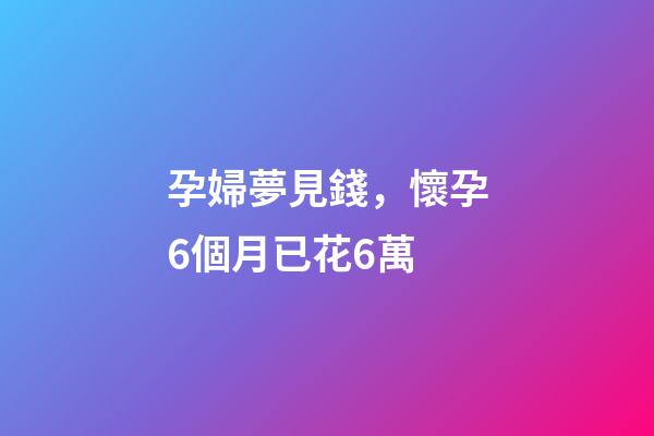 孕婦夢見錢，懷孕6個月已花6萬-第1張-觀點-玄機派
