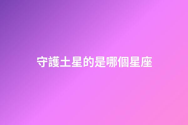 守護土星的是哪個星座