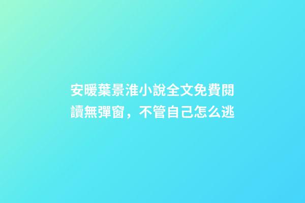 安暖葉景淮小說全文免費閱讀無彈窗，不管自己怎么逃-第1張-觀點-玄機派