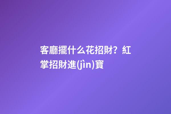 客廳擺什么花招財？紅掌招財進(jìn)寶