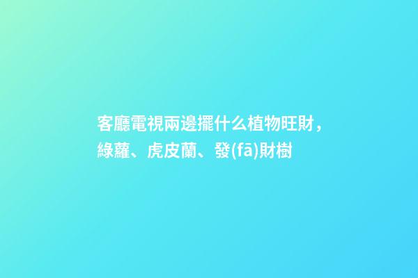 客廳電視兩邊擺什么植物旺財，綠蘿、虎皮蘭、發(fā)財樹