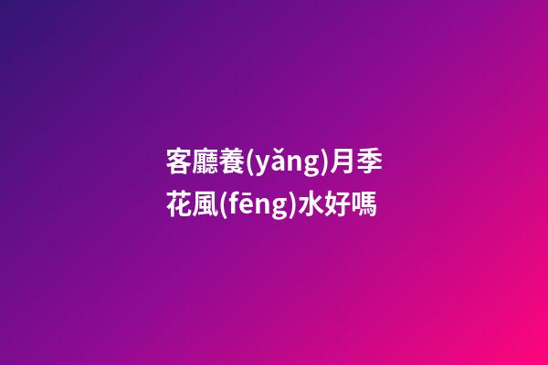 客廳養(yǎng)月季花風(fēng)水好嗎