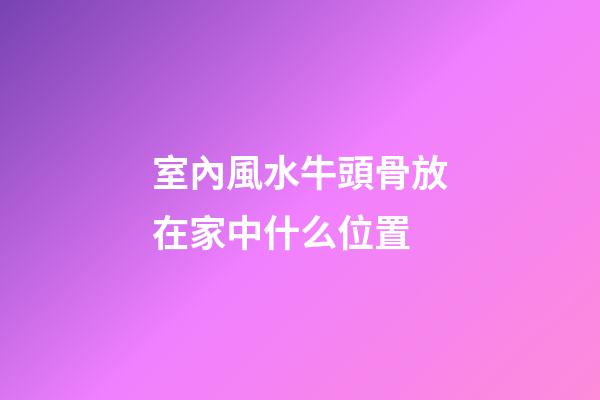室內風水牛頭骨放在家中什么位置