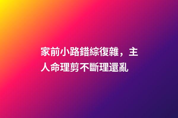 家前小路錯綜復雜，主人命理剪不斷理還亂