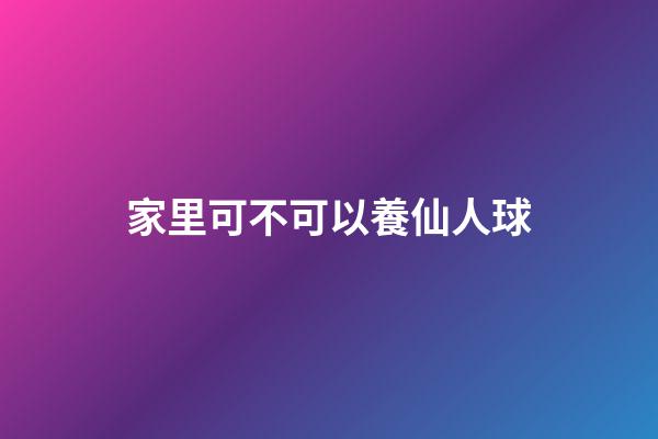 家里可不可以養仙人球