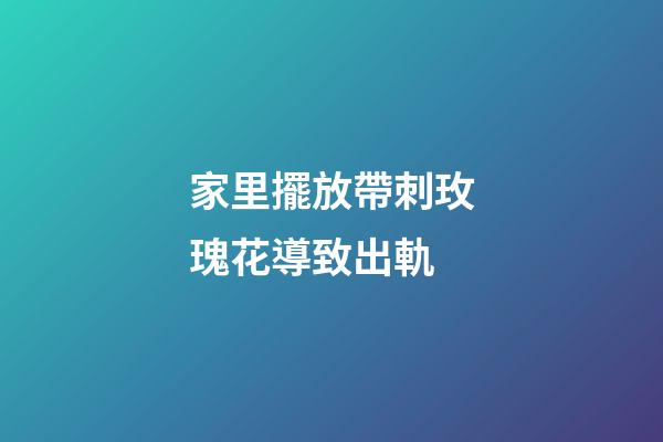 家里擺放帶刺玫瑰花導致出軌