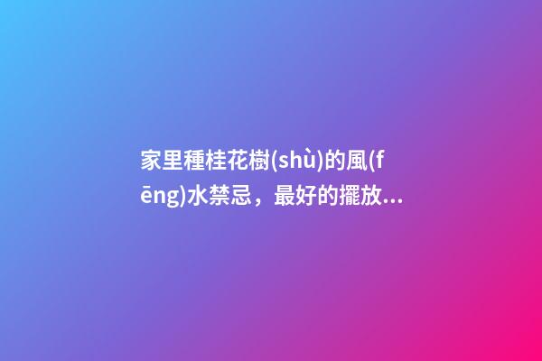 家里種桂花樹(shù)的風(fēng)水禁忌，最好的擺放位置在這