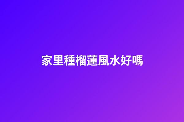 家里種榴蓮風水好嗎