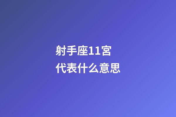 射手座11宮代表什么意思-第1張-星座運勢-玄機派