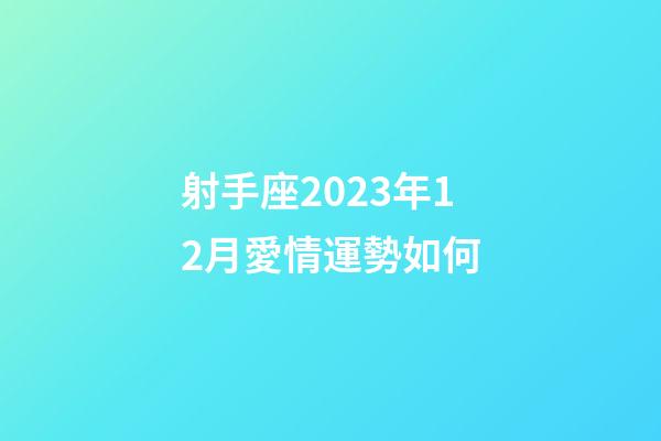 射手座2023年12月愛情運勢如何-第1張-星座運勢-玄機派