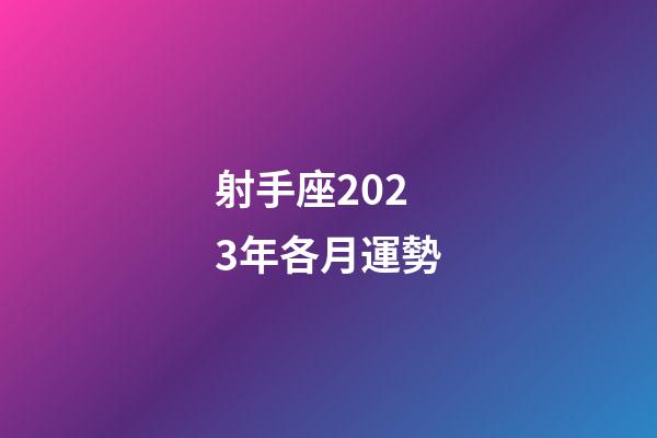射手座2023年各月運勢-第1張-星座運勢-玄機派