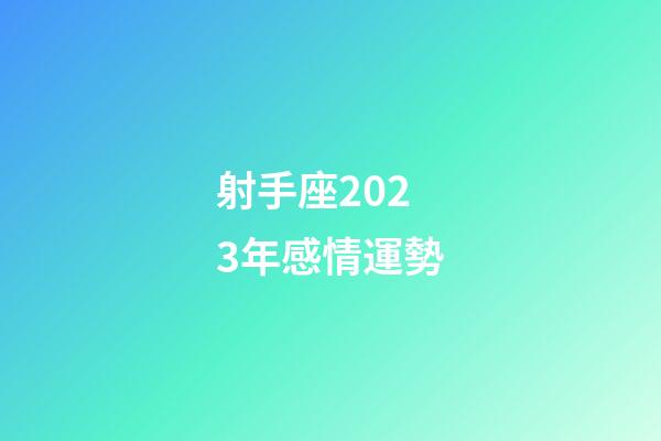 射手座2023年感情運勢-第1張-星座運勢-玄機派