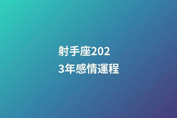 射手座2023年感情運程-第1張-星座運勢-玄機派