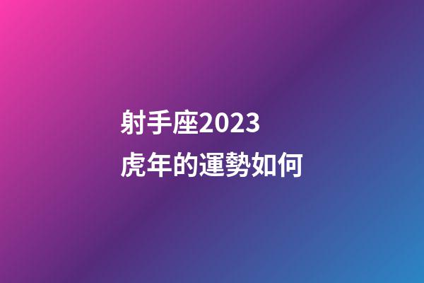 射手座2023虎年的運勢如何-第1張-星座運勢-玄機派