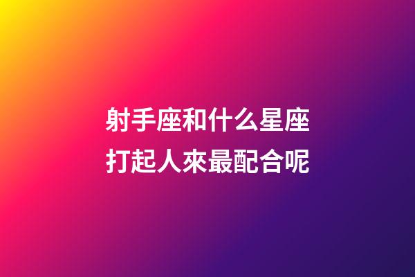 射手座和什么星座打起人來最配合呢-第1張-星座運勢-玄機派
