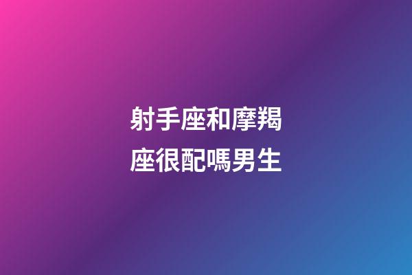 射手座和摩羯座很配嗎男生-第1張-星座運勢-玄機派