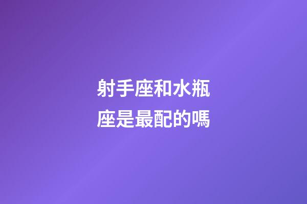 射手座和水瓶座是最配的嗎-第1張-星座運勢-玄機派